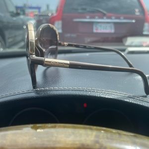 Chloe brown/gold trim sunglasses w/case